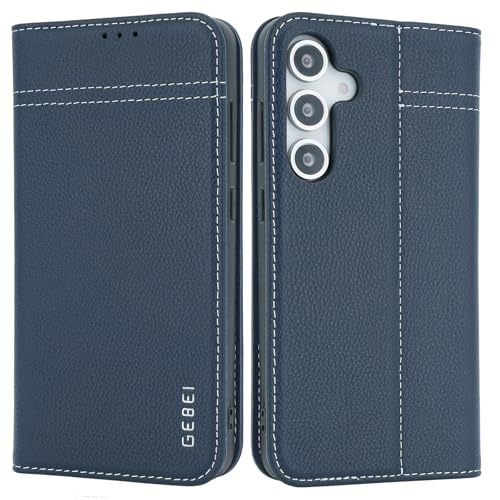 Hülle Echt Leder für Samsung Galaxy S24 FE 5G - Premium Lederhülle mit Standfunktion Kartenfach Magnetverschluss Flip Case Ledertasche Handyhülle Schutzhülle Klapphülle – Blau Hülle Echt Leder für Samsung Galaxy S24 FE 5G - Premium Lederhülle mit Standfunktion Kartenfach Magnetverschluss Flip Case Ledertasche Handyhülle Schutzhülle Klapphülle – Blau von Gebei
