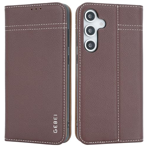 Hülle Echt Leder für Samsung Galaxy S24 FE 5G - Premium Lederhülle mit Standfunktion Kartenfach Magnetverschluss Flip Case Ledertasche Handyhülle Schutzhülle Klapphülle – Braun Hülle Echt Leder für Samsung Galaxy S24 FE 5G - Premium Lederhülle mit Standfunktion Kartenfach Magnetverschluss Flip Case Ledertasche Handyhülle Schutzhülle Klapphülle – Braun von Gebei