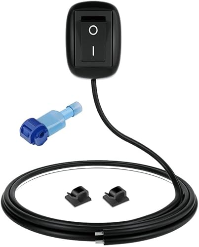 Gebildet 12V-230V/10A SPST Universal Paste Typ Knopf Schalter DIY ON/Off Schalter für Nebelscheinwerfer Scheinwerfer Neonlicht(mit 1m Kabel) von Gebildet