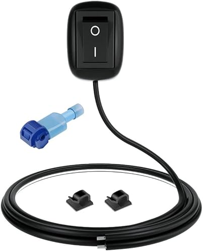 Gebildet 12V-230V/10A SPST Universal Paste Typ Knopf Schalter DIY ON/OFF Schalter für Nebelscheinwerfer Scheinwerfer Neonlicht(mit 1m Kabel)(Patent No.015001381) von Gebildet