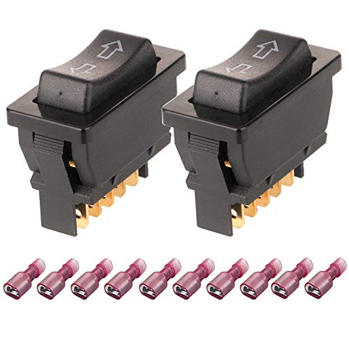 Gebildet 2pcs 5-polig DPDT DC12V 24V Momentan Fensterheber Schalter Universal Elektrischer Scheibenheber von Gebildet