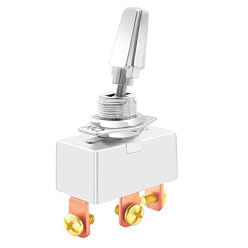 Gebildet SPDT 3 Wege Automobil Kippschalter, Hochstrom Heavy Duty EIN-Aus-EIN 3 Positionen Kippschalter 30Amp-50Amp/12V, 15Amp-25Amp/24V DC von Gebildet