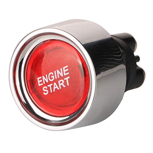 Gebildet Universal 12V-24V/50A Drücken Sie den Start-Zündschalter, SPST 3pins Motor Startknopf Rot LED Momentan Zündung Starter Schalter für Auto Boot LKW von Gebildet