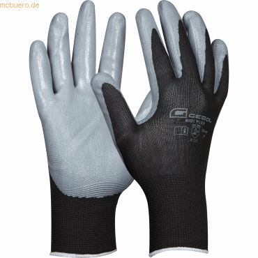 Gebol Handschuh Midi Flex Gr. 8 709262 grau von Gebol