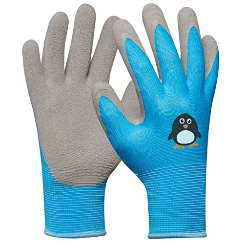 Gebol Pingu | Winter Arbeitshandschuhe für Kinder von 5-8 Jahre | warme, wasserabweisende Kinderhandschuhe | Größe Kids | Blau | 1 Paar von Gebol