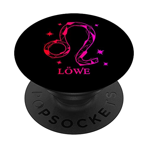 Löwe Sternzeichen PopSockets PopGrip: Ausziehbarer Sockel und Griff für Handys/Tablets mit Tauschbarem Top von Geburtstag Horoskop Astrologie