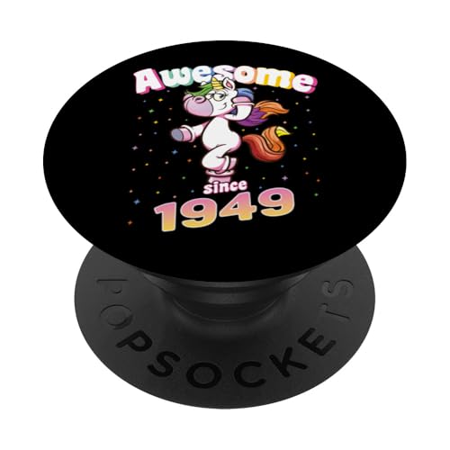 Awesome Since 1949 Lustiges Einhorn Geburtstag Retro PopSockets Klebender PopGrip Awesome Since 1949 Lustiges Einhorn Geburtstag Retro PopSockets Klebender PopGrip von Geburtstag Magische Einhorn Unicorn Designs