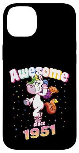 Awesome Since 1951 Lustiges Einhorn Geburtstag Retro Hülle für iPhone 14 Plus Awesome Since 1951 Lustiges Einhorn Geburtstag Retro Hülle für iPhone 14 Plus von Geburtstag Magische Einhorn Unicorn Designs