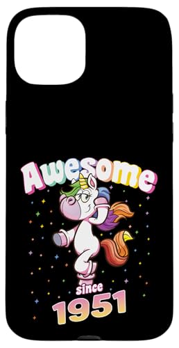 Awesome Since 1951 Lustiges Einhorn Geburtstag Retro Hülle für iPhone 15 Plus Awesome Since 1951 Lustiges Einhorn Geburtstag Retro Hülle für iPhone 15 Plus von Geburtstag Magische Einhorn Unicorn Designs