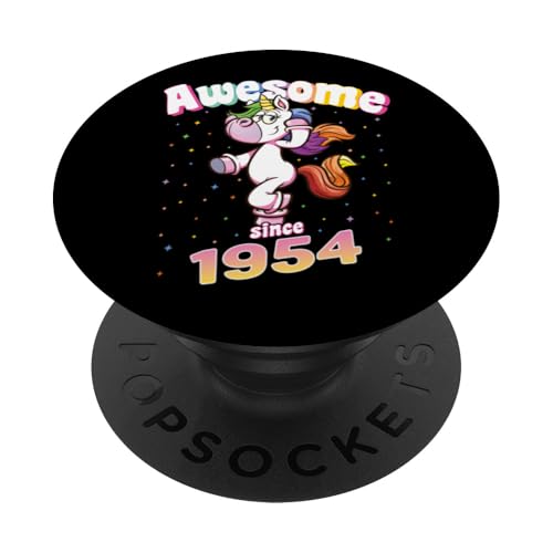 Awesome Since 1954 Lustiges Einhorn Geburtstag Retro PopSockets Klebender PopGrip Awesome Since 1954 Lustiges Einhorn Geburtstag Retro PopSockets Klebender PopGrip von Geburtstag Magische Einhorn Unicorn Designs