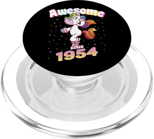 Awesome Since 1954 Lustiges Einhorn Geburtstag Retro PopSockets PopGrip für MagSafe Awesome Since 1954 Lustiges Einhorn Geburtstag Retro PopSockets PopGrip für MagSafe von Geburtstag Magische Einhorn Unicorn Designs