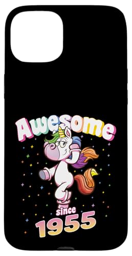 Awesome Since 1955 Lustiges Einhorn Geburtstag Retro Hülle für iPhone 15 Plus Awesome Since 1955 Lustiges Einhorn Geburtstag Retro Hülle für iPhone 15 Plus von Geburtstag Magische Einhorn Unicorn Designs