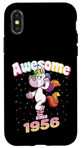 Awesome Since 1956 Lustiges Einhorn Geburtstag Retro Hülle für iPhone X/XS Awesome Since 1956 Lustiges Einhorn Geburtstag Retro Hülle für iPhone X/XS von Geburtstag Magische Einhorn Unicorn Designs