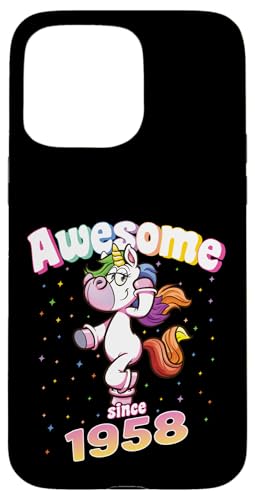 Awesome Since 1958 Lustiges Einhorn Geburtstag Retro Hülle für iPhone 15 Pro Max Awesome Since 1958 Lustiges Einhorn Geburtstag Retro Hülle für iPhone 15 Pro Max von Geburtstag Magische Einhorn Unicorn Designs