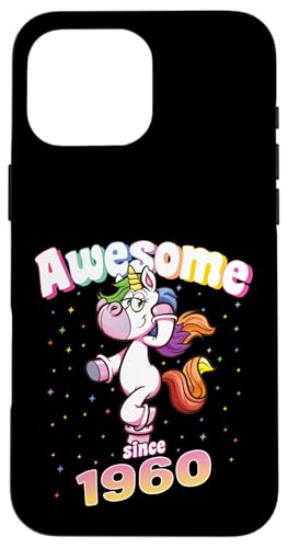 Awesome Since 1960 Lustiges Einhorn Geburtstag Retro Hülle für iPhone 16 Pro Max Awesome Since 1960 Lustiges Einhorn Geburtstag Retro Hülle für iPhone 16 Pro Max von Geburtstag Magische Einhorn Unicorn Designs