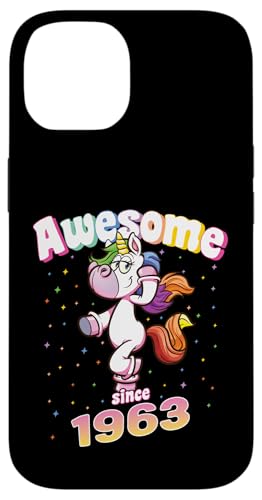 Awesome Since 1963 Lustiges Einhorn Geburtstag Retro Hülle für iPhone 14 Awesome Since 1963 Lustiges Einhorn Geburtstag Retro Hülle für iPhone 14 von Geburtstag Magische Einhorn Unicorn Designs