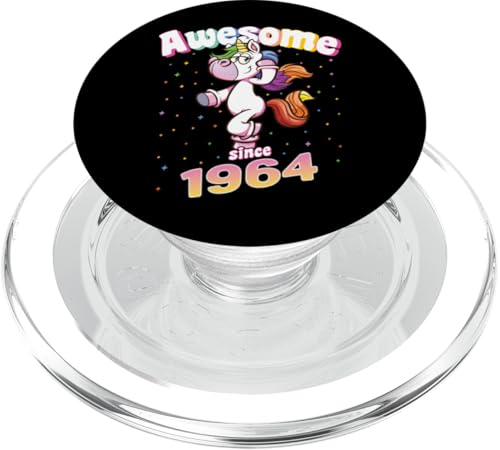 Awesome Since 1964 Lustiges Einhorn Geburtstag Retro PopSockets PopGrip für MagSafe Awesome Since 1964 Lustiges Einhorn Geburtstag Retro PopSockets PopGrip für MagSafe von Geburtstag Magische Einhorn Unicorn Designs