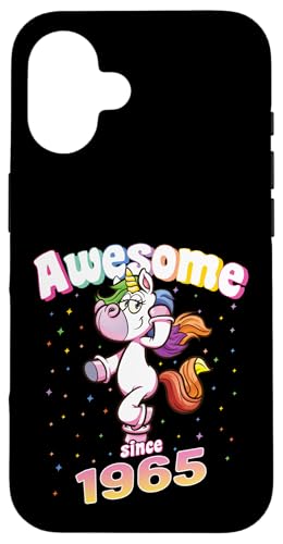 Awesome Since 1965 Lustiges Einhorn Geburtstag Retro Hülle für iPhone 16 Awesome Since 1965 Lustiges Einhorn Geburtstag Retro Hülle für iPhone 16 von Geburtstag Magische Einhorn Unicorn Designs