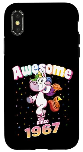 Awesome Since 1967 Lustiges Einhorn Geburtstag Retro Hülle für iPhone X/XS Awesome Since 1967 Lustiges Einhorn Geburtstag Retro Hülle für iPhone X/XS von Geburtstag Magische Einhorn Unicorn Designs