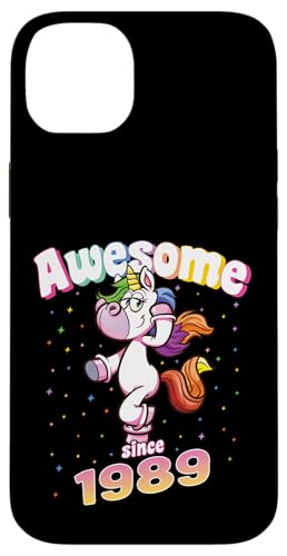Awesome Since 1989 Lustiges Einhorn Geburtstag Retro Hülle für iPhone 14 Plus Awesome Since 1989 Lustiges Einhorn Geburtstag Retro Hülle für iPhone 14 Plus von Geburtstag Magische Einhorn Unicorn Designs
