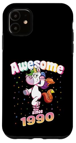 Awesome Since 1990 Lustiges Einhorn Geburtstag Retro Hülle für iPhone 11 Awesome Since 1990 Lustiges Einhorn Geburtstag Retro Hülle für iPhone 11 von Geburtstag Magische Einhorn Unicorn Designs