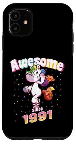 Awesome Since 1991 Lustiges Einhorn Geburtstag Retro Hülle für iPhone 11 Awesome Since 1991 Lustiges Einhorn Geburtstag Retro Hülle für iPhone 11 von Geburtstag Magische Einhorn Unicorn Designs