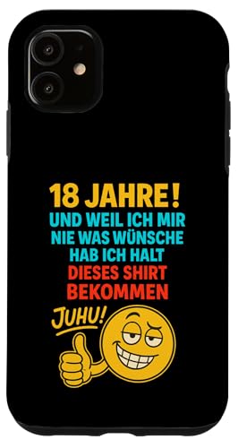18. Geburtstag Junge Mädchen 18 Jahre 2007 Lustig Geschenk Hülle für iPhone 11 von Geburtstagsgeschenk Damen Herren 2007 Geschenkidee