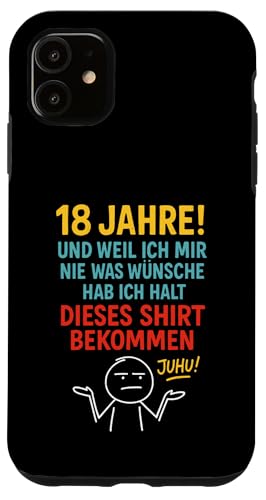 18. Geburtstag Junge Mädchen 18 Jahre 2007 Lustig Geschenk Hülle für iPhone 11 18. Geburtstag Junge Mädchen 18 Jahre 2007 Lustig Geschenk Hülle für iPhone 11 von Geburtstagsgeschenk Damen Herren 2007 Geschenkidee