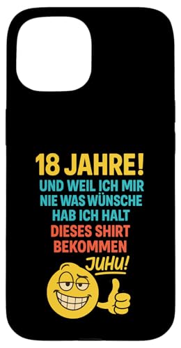 18. Geburtstag Junge Mädchen 18 Jahre 2007 Lustig Geschenk Hülle für iPhone 15 18. Geburtstag Junge Mädchen 18 Jahre 2007 Lustig Geschenk Hülle für iPhone 15 von Geburtstagsgeschenk Damen Herren 2007 Geschenkidee
