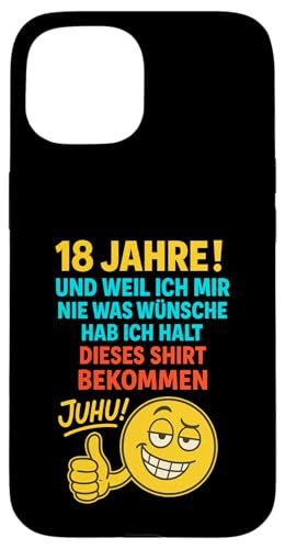 18. Geburtstag Junge Mädchen 18 Jahre 2007 Lustig Geschenk Hülle für iPhone 15 18. Geburtstag Junge Mädchen 18 Jahre 2007 Lustig Geschenk Hülle für iPhone 15 von Geburtstagsgeschenk Damen Herren 2007 Geschenkidee