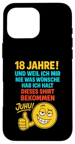 18. Geburtstag Junge Mädchen 18 Jahre 2007 Lustig Geschenk Hülle für iPhone 16 Pro Max 18. Geburtstag Junge Mädchen 18 Jahre 2007 Lustig Geschenk Hülle für iPhone 16 Pro Max von Geburtstagsgeschenk Damen Herren 2007 Geschenkidee