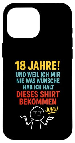 18. Geburtstag Junge Mädchen 18 Jahre 2007 Lustig Geschenk Hülle für iPhone 16 Pro Max 18. Geburtstag Junge Mädchen 18 Jahre 2007 Lustig Geschenk Hülle für iPhone 16 Pro Max von Geburtstagsgeschenk Damen Herren 2007 Geschenkidee