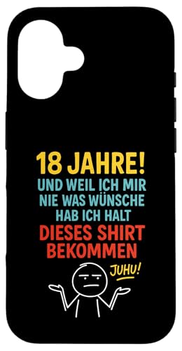 18. Geburtstag Junge Mädchen 18 Jahre 2007 Lustig Geschenk Hülle für iPhone 16 18. Geburtstag Junge Mädchen 18 Jahre 2007 Lustig Geschenk Hülle für iPhone 16 von Geburtstagsgeschenk Damen Herren 2007 Geschenkidee