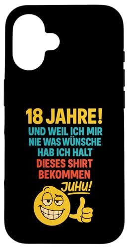 18. Geburtstag Junge Mädchen 18 Jahre 2007 Lustig Geschenk Hülle für iPhone 16 18. Geburtstag Junge Mädchen 18 Jahre 2007 Lustig Geschenk Hülle für iPhone 16 von Geburtstagsgeschenk Damen Herren 2007 Geschenkidee