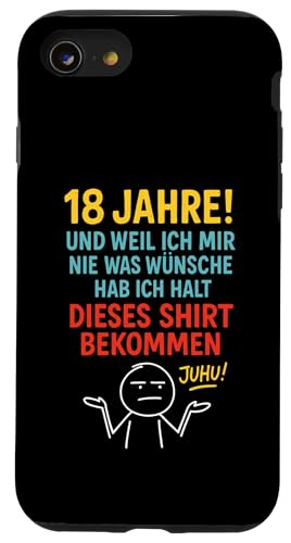 18. Geburtstag Junge Mädchen 18 Jahre 2007 Lustig Geschenk Hülle für iPhone SE (2020) / 7 / 8 von Geburtstagsgeschenk Damen Herren 2007 Geschenkidee