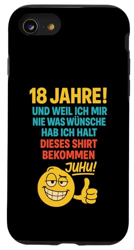 18. Geburtstag Junge Mädchen 18 Jahre 2007 Lustig Geschenk Hülle für iPhone SE (2020) / 7 / 8 von Geburtstagsgeschenk Damen Herren 2007 Geschenkidee
