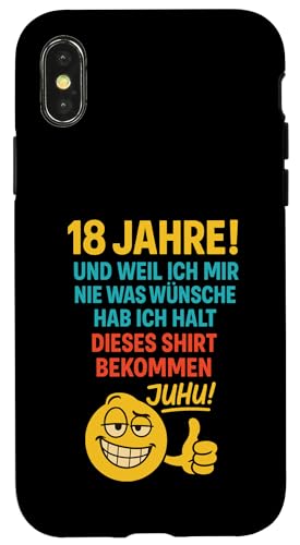 18. Geburtstag Junge Mädchen 18 Jahre 2007 Lustig Geschenk Hülle für iPhone X/XS 18. Geburtstag Junge Mädchen 18 Jahre 2007 Lustig Geschenk Hülle für iPhone X/XS von Geburtstagsgeschenk Damen Herren 2007 Geschenkidee