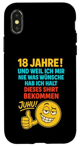 18. Geburtstag Junge Mädchen 18 Jahre 2007 Lustig Geschenk Hülle für iPhone X/XS 18. Geburtstag Junge Mädchen 18 Jahre 2007 Lustig Geschenk Hülle für iPhone X/XS von Geburtstagsgeschenk Damen Herren 2007 Geschenkidee