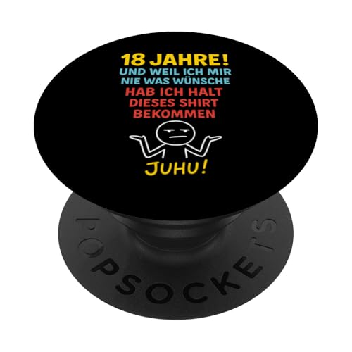 18. Geburtstag Junge Mädchen 18 Jahre 2007 Lustig Geschenk PopSockets Klebender PopGrip 18. Geburtstag Junge Mädchen 18 Jahre 2007 Lustig Geschenk PopSockets Klebender PopGrip von Geburtstagsgeschenk Damen Herren 2007 Geschenkidee
