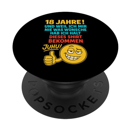 18. Geburtstag Junge Mädchen 18 Jahre 2007 Lustig Geschenk PopSockets Klebender PopGrip 18. Geburtstag Junge Mädchen 18 Jahre 2007 Lustig Geschenk PopSockets Klebender PopGrip von Geburtstagsgeschenk Damen Herren 2007 Geschenkidee