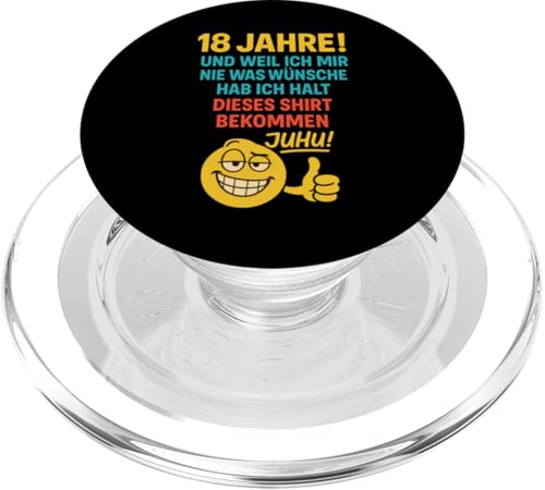 18. Geburtstag Junge Mädchen 18 Jahre 2007 Lustig Geschenk PopSockets PopGrip für MagSafe 18. Geburtstag Junge Mädchen 18 Jahre 2007 Lustig Geschenk PopSockets PopGrip für MagSafe von Geburtstagsgeschenk Damen Herren 2007 Geschenkidee