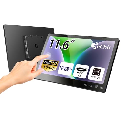 Gechic Touch Monitor 11,6-Zoll T112C Einbau kapazitiver Touchscreen Monitor mit Zwei HDMI-Anschlüssen& Anti-Fingerprint-Beschichtung, VESA-kompatibel, Windows 10/11 Desktop/Mini PC Gechic Touch Monitor 11,6-Zoll T112C Einbau kapazitiver Touchscreen Monitor mit Zwei HDMI-Anschlüssen& Anti-Fingerprint-Beschichtung, VESA-kompatibel, Windows 10/11 Desktop/Mini PC von Gechic