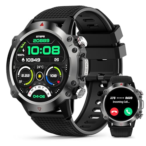 GedFong Smartwatch Herren mit Telefonfunktion, 1.39" Touchscreen Fitness Tracker, 450mAh Fitnessuhr Herren ür Android iOS mit 100+ Sportmodi, Schrittzähler, Schlafmonitorfür Android iOS GedFong Smartwatch Herren mit Telefonfunktion, 1.39" Touchscreen Fitness Tracker, 450mAh Fitnessuhr Herren ür Android iOS mit 100+ Sportmodi, Schrittzähler, Schlafmonitorfür Android iOS von GedFong