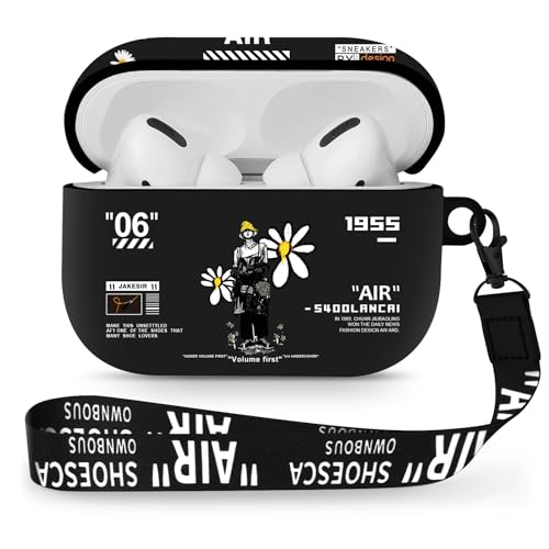 Gedicht Schutzhülle für Airpods Pro, niedliches cooles Cartoon-Charakter-Muster, TPU, weiche Hüllen für Airpods Pro 1. Generation, stoßfest, für Airpods Pro 2019, mit Umhängeband und Schlüsselanhänger Gedicht Schutzhülle für Airpods Pro, niedliches cooles Cartoon-Charakter-Muster, TPU, weiche Hüllen für Airpods Pro 1. Generation, stoßfest, für Airpods Pro 2019, mit Umhängeband und Schlüsselanhänger von Gedicht