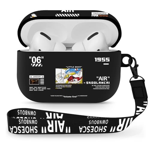 Gedicht Schutzhülle für Airpods Pro, niedliches cooles Schuh-Muster, TPU, weiche Hüllen für Airpods Pro 1. Generation, stoßfest, für Airpods Pro 2019, mit Umhängeband und Schlüsselanhänger Gedicht Schutzhülle für Airpods Pro, niedliches cooles Schuh-Muster, TPU, weiche Hüllen für Airpods Pro 1. Generation, stoßfest, für Airpods Pro 2019, mit Umhängeband und Schlüsselanhänger von Gedicht