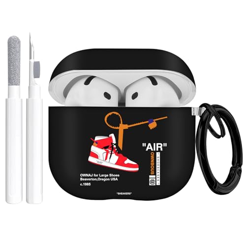 Gedicht Schutzhülle für Apple Airpods 4. Generation (2024), schützende TPU-Schutzhülle, robust, für Airpods 4. Generation, mit Reinigungsset und Schlüsselanhänger, für Damen und Herren, rote Schuhe von Gedicht