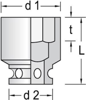 GEDORE Kraftschraubereinsatz 3/4 6-kant 36 mm (6282710) von Gedore
