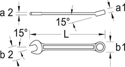 GEDORE Ring-Maulschlüssel extra lang UD-Profil 8 mm (6080090) von Gedore