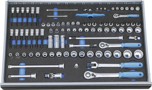 Gedore 2005 CT4-U-20 Steckschlüsselsatz metrisch 1/4  (6.3 mm), 3/8  (10 mm), 1/2  (12.5 mm) 89 von Gedore