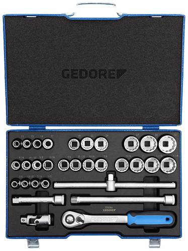 Gedore Steckschlüsselsatz metrisch 1/2  (12.5 mm) 31teilig 2546043 von Gedore
